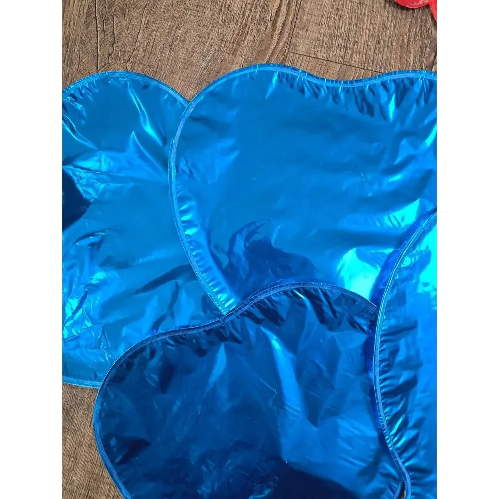 Red Pink Blue Gold Vintage Mini Small Mylar Balloons Set of 21